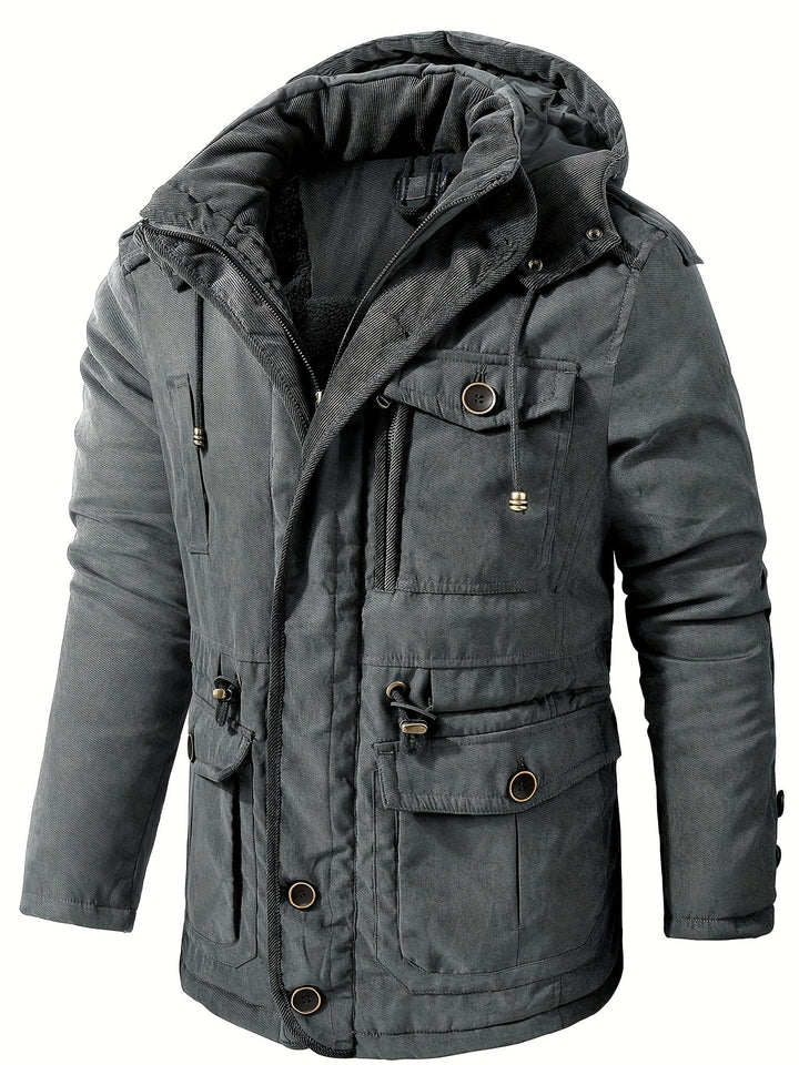 Richard | Herren warme Freizeitjacke mit Kapuze für den Winter