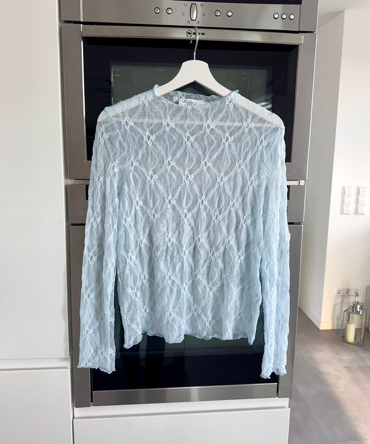 Spitzen Oberteil Zaera Hellblau Ladypolitan ♡