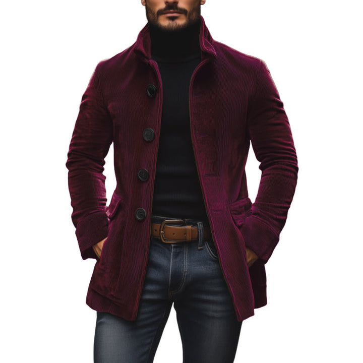 Winterjacke Kurzmantel Mit Stehkragen | Einreihig Mit Knöpfen