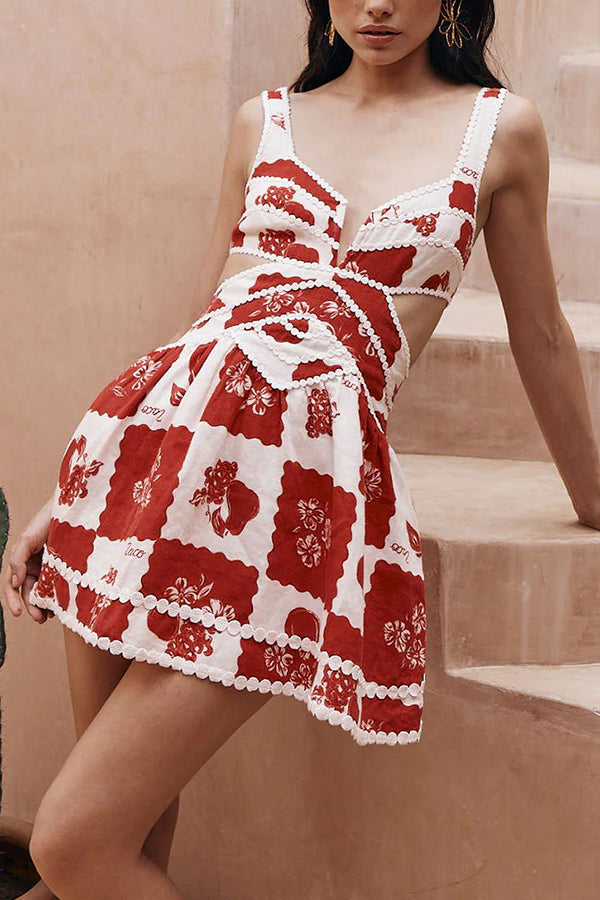 Ein-Schulter-Maxikleid aus Leinen für Damen