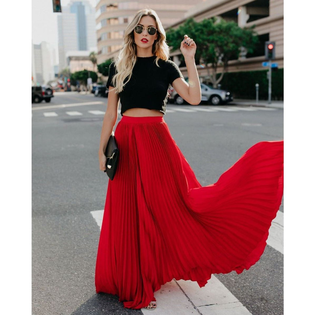 Jana – Plissierter Damen Maxi-Rock