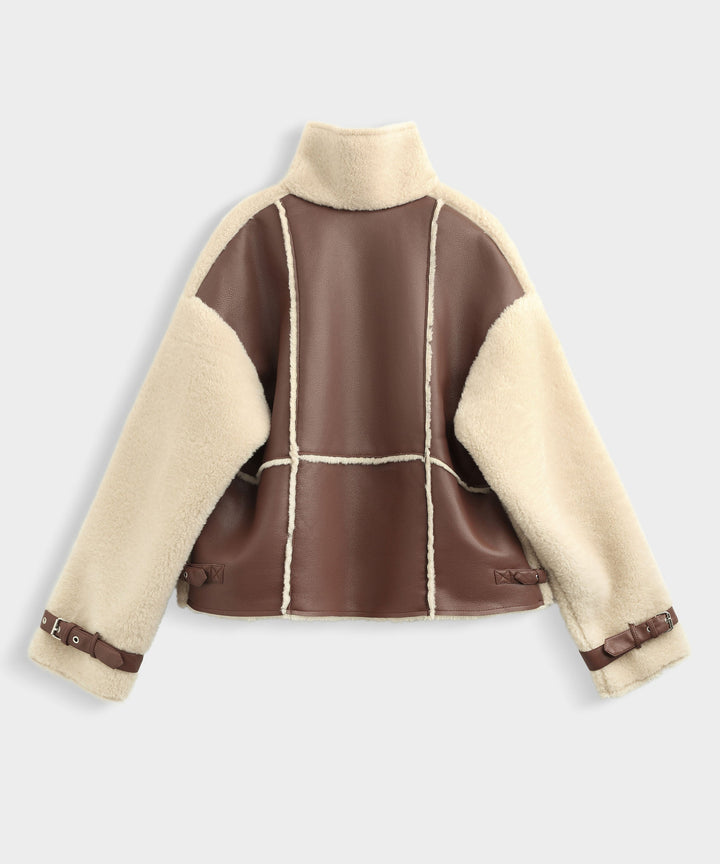 Teddy Fell Jacke Ella Beige Ladypolitan ♡