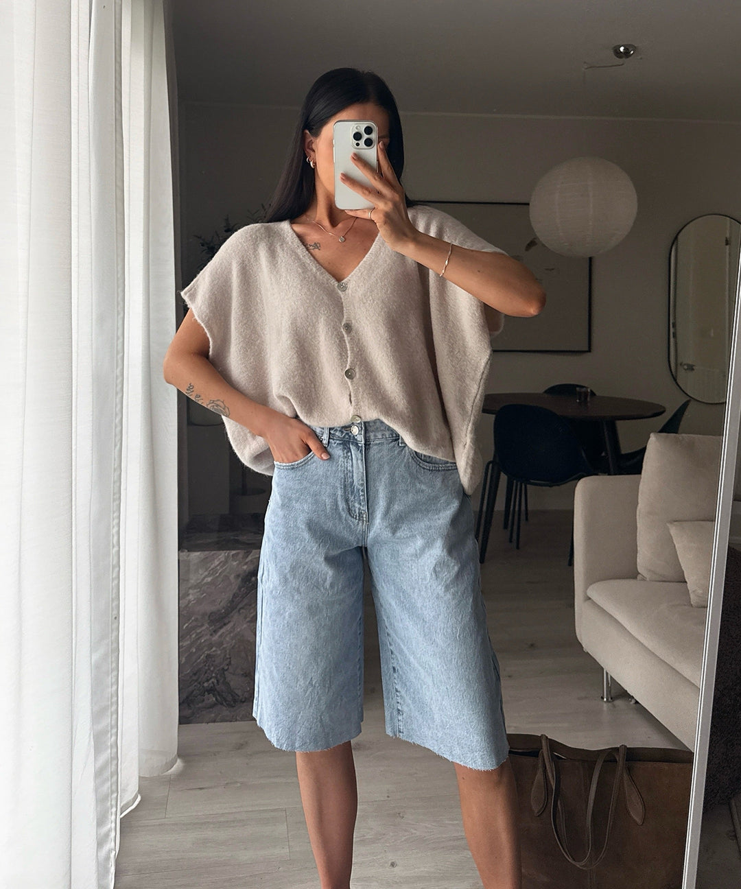 Stretch Bermuda Shorts Stia Hellblau Ladypolitan ♡