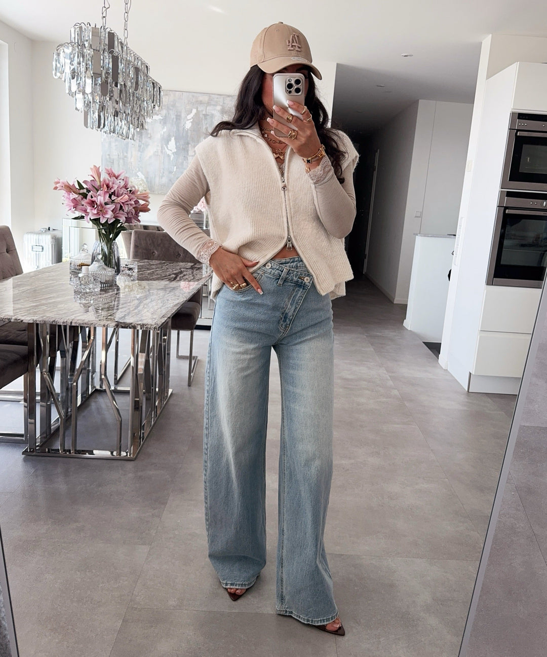 Wide Leg Jeans Lusa Blau