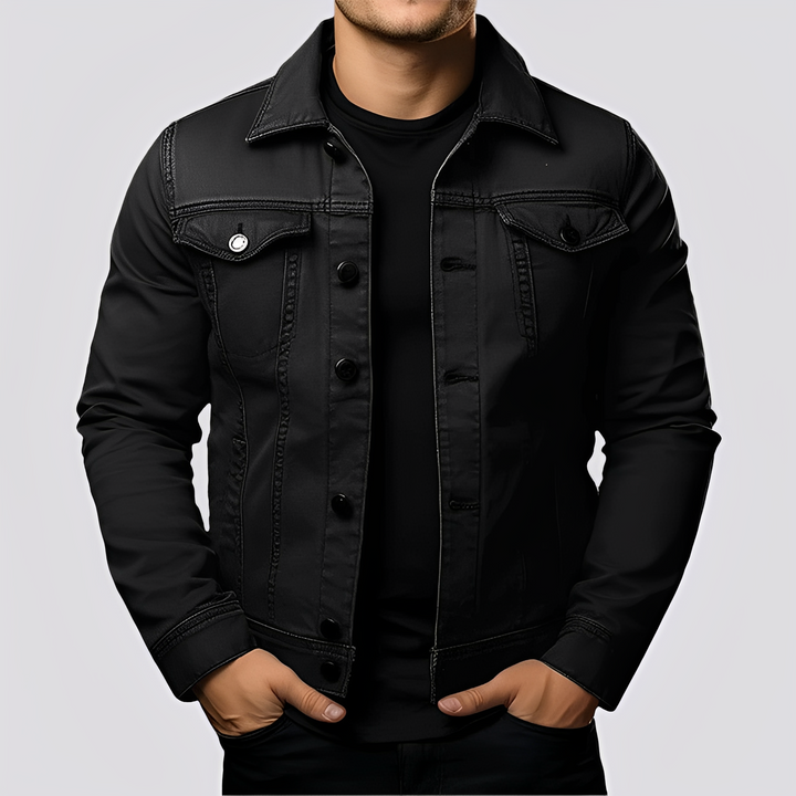 Maxwell - Vintage-Herren-Jeansjacke aus strapazierfähigem Denim