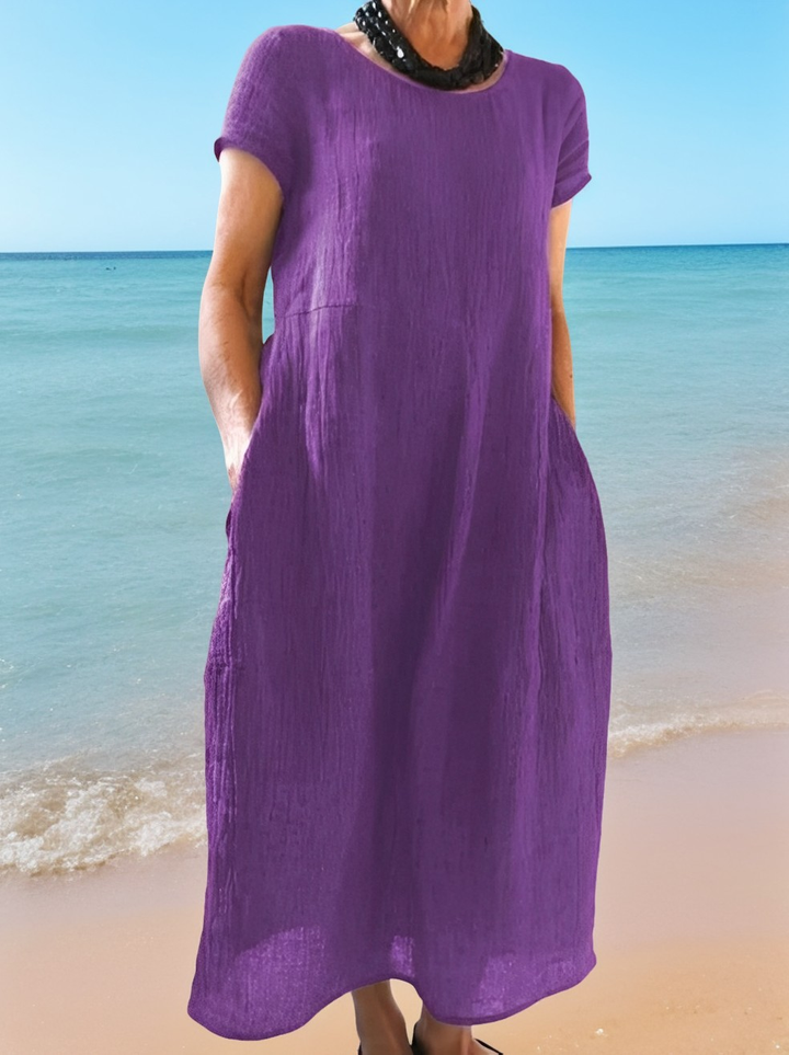 Allie - Komfortables, leger geschnittenes Kurzarmkleid für Damen