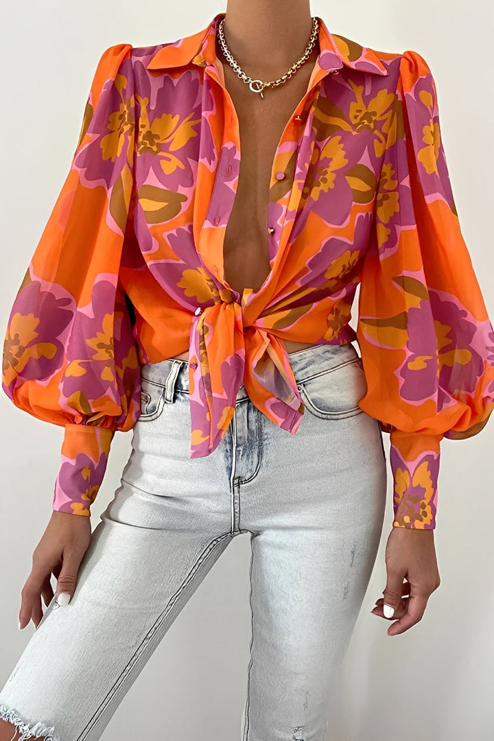 Carla - Schicke Bluse mit Laternenärmeln für Damen
