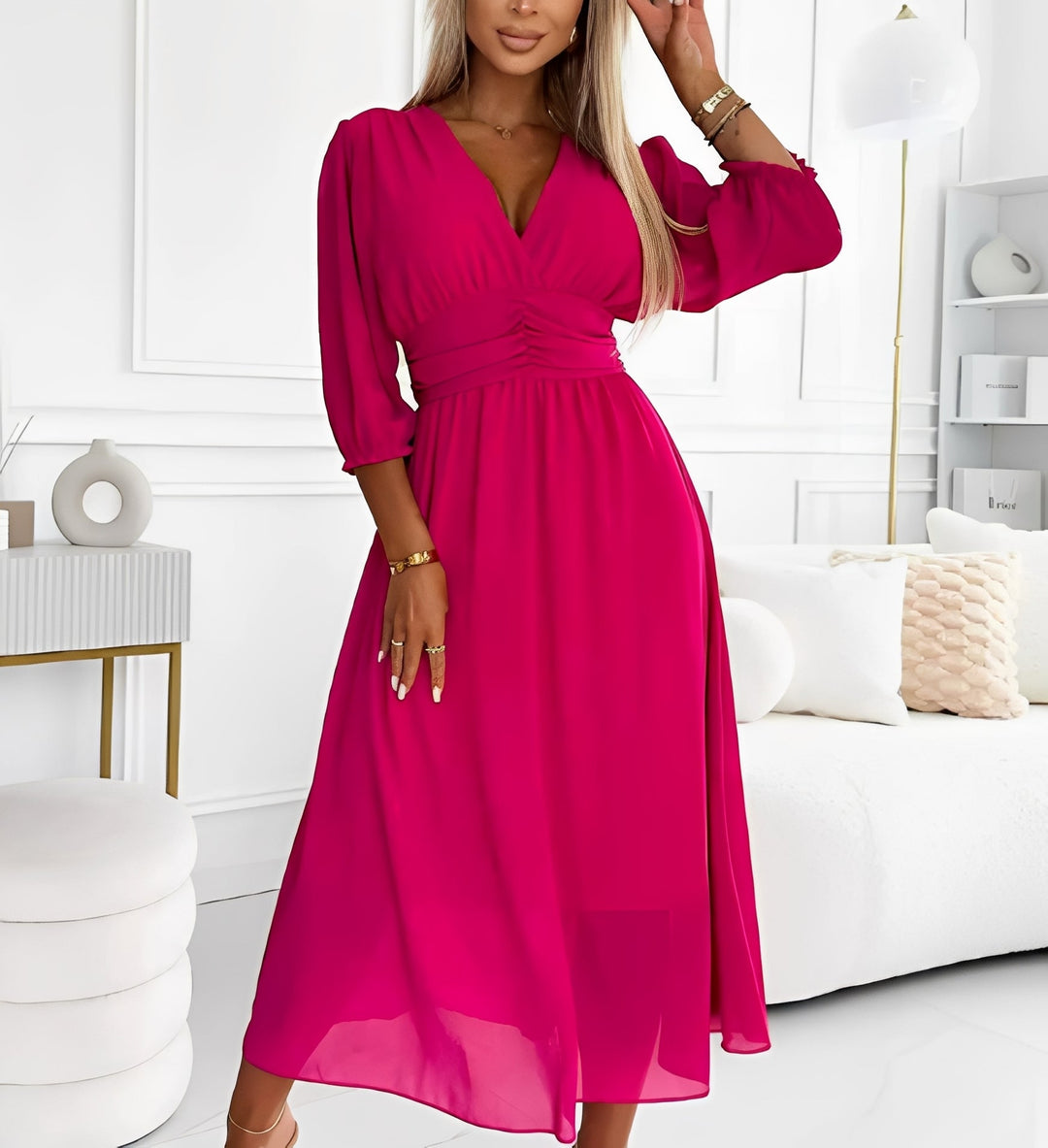 Rachel - Elegantes Kleid mit ellbogenlangen Ärmeln für Damen