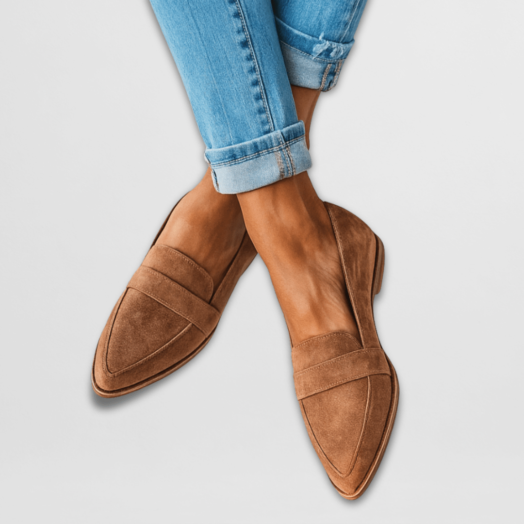 Damen-Loafer aus Wildleder zum Hineinschlüpfen