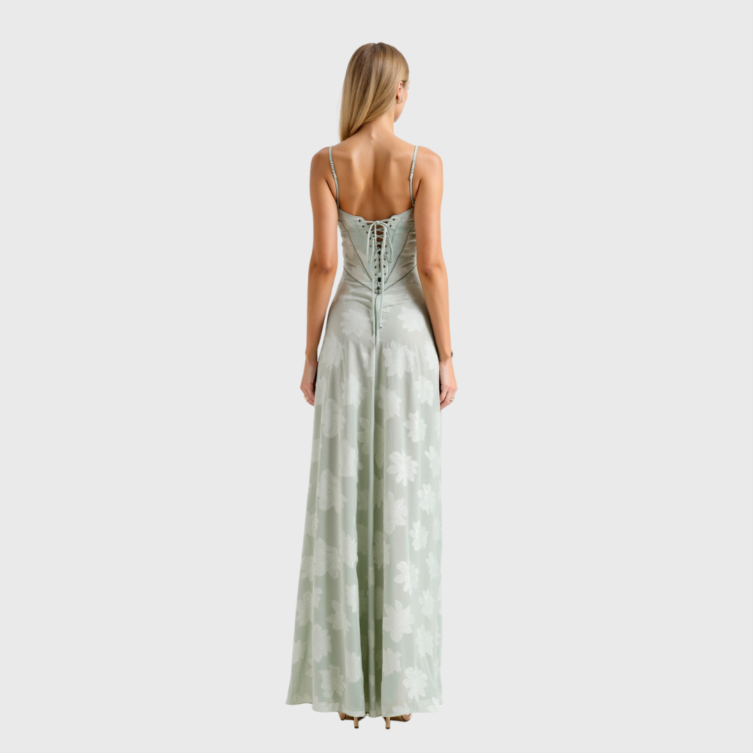 Michaela | Damen Hochzeitsgast Slip Maxikleid