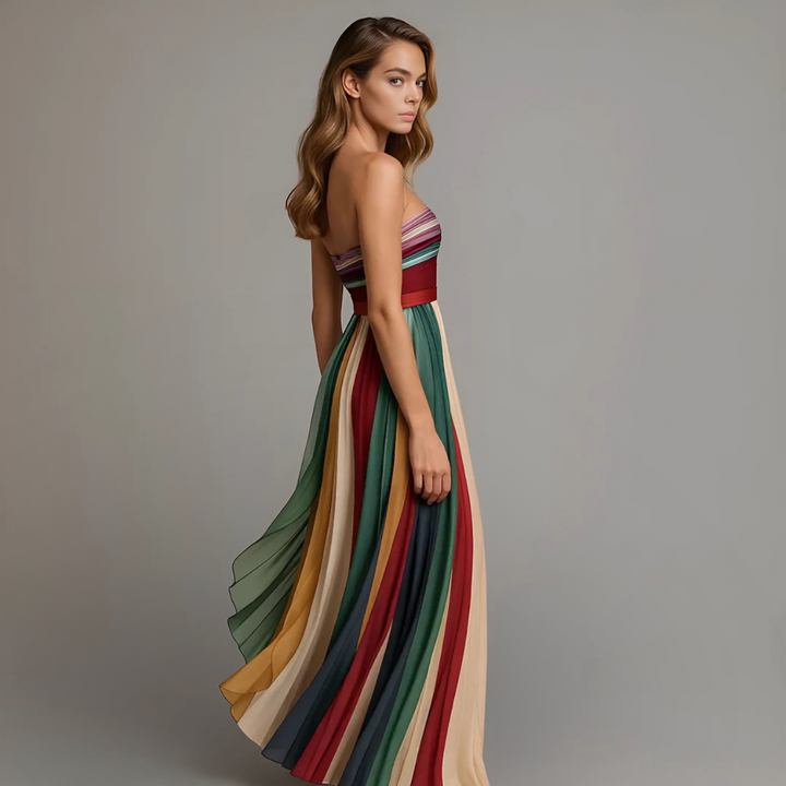 Lässiges Maxikleid für Damen mit kurzen Ärmeln