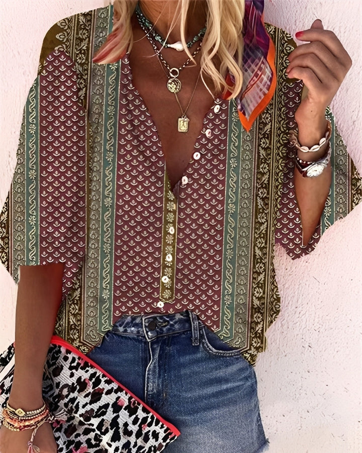 Darcie - Stilvolle, locker sitzende Bluse mit Print für Damen
