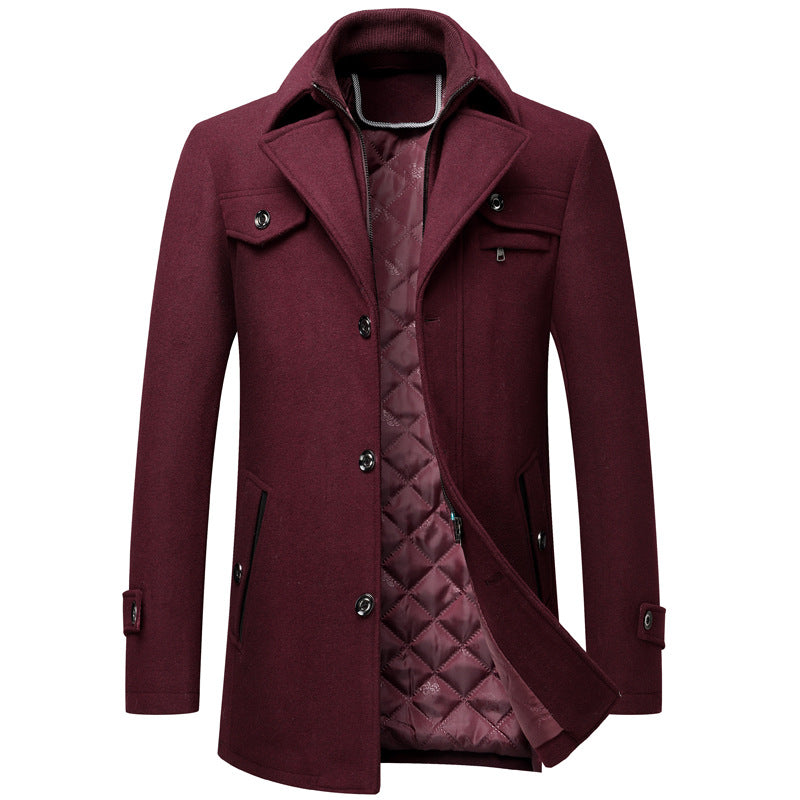 Keith - Eleganter, dicker Herren-Wollmantel