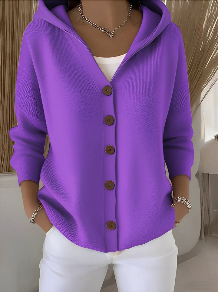 Ryanne – Gemütliche Langarmjacke mit Kapuze für Damen