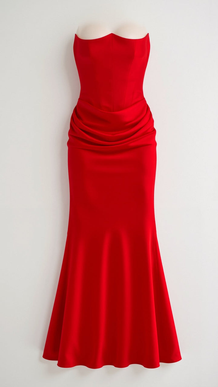 Maria | Damen Säulen Maxi Kleid für Hochzeitsgäste