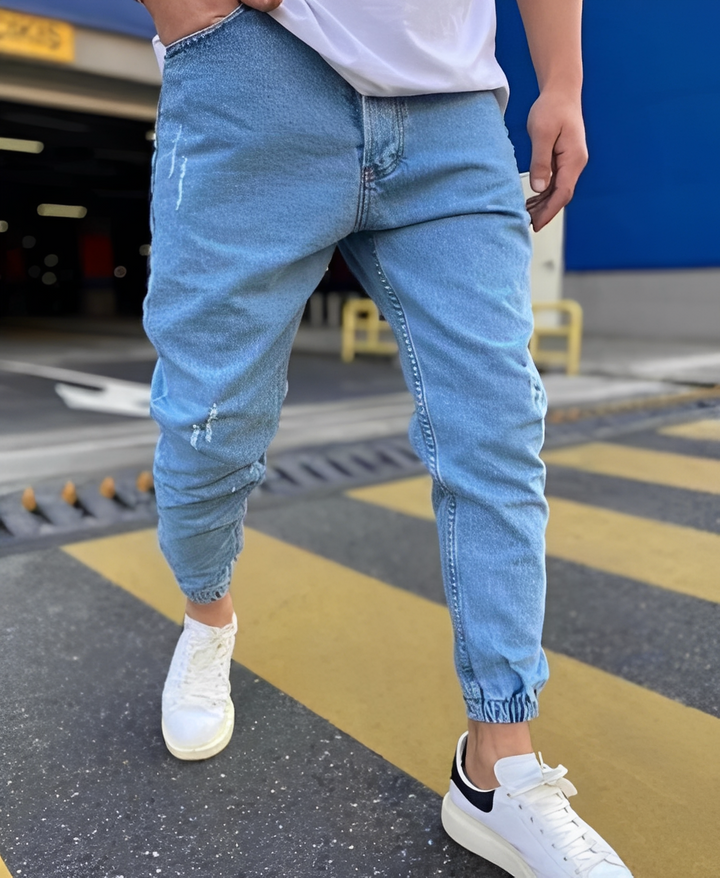 Andre - Modische Herren-Jeans im Slim-Fit mit Rissen