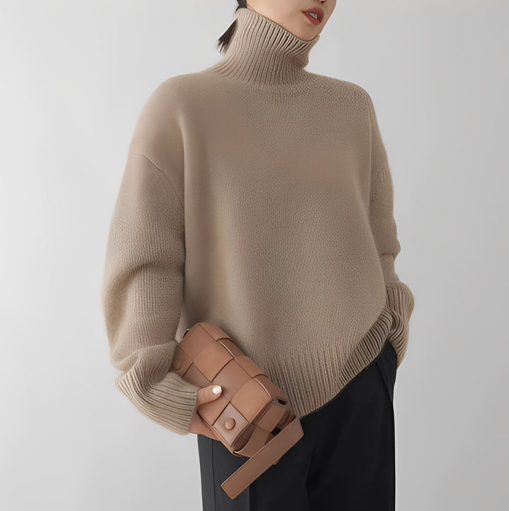 Clémentine - Stilvoller Damen-Rollkragenpullover