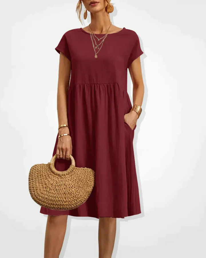 Damen Sommer Italienisches Midi Kleid