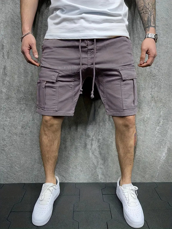 Christian | Herren Cargo Shorts mit Kordelzug und Utility Taschen