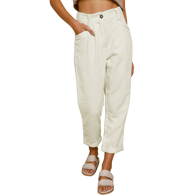 Isabela – Hochgeschnittene Damenhose mit schmal zulaufendem Bein