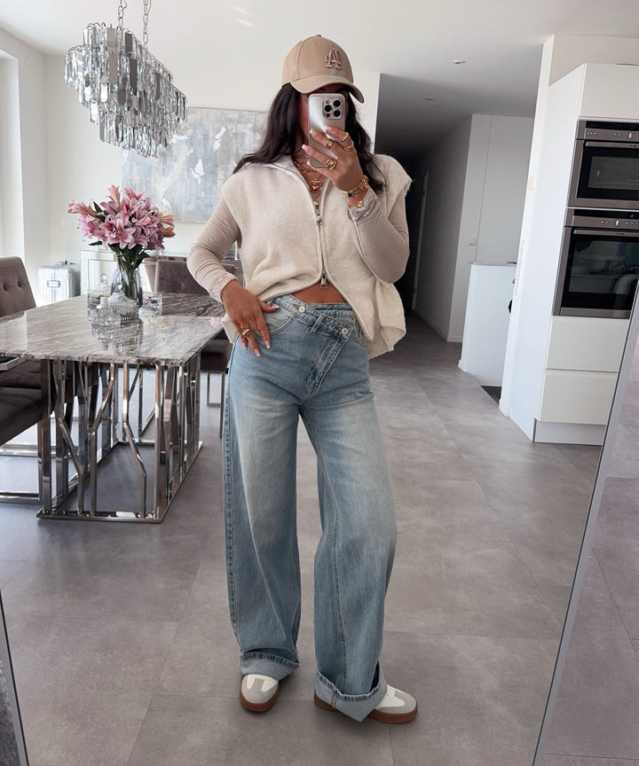 Wide Leg Jeans Lusa Blau