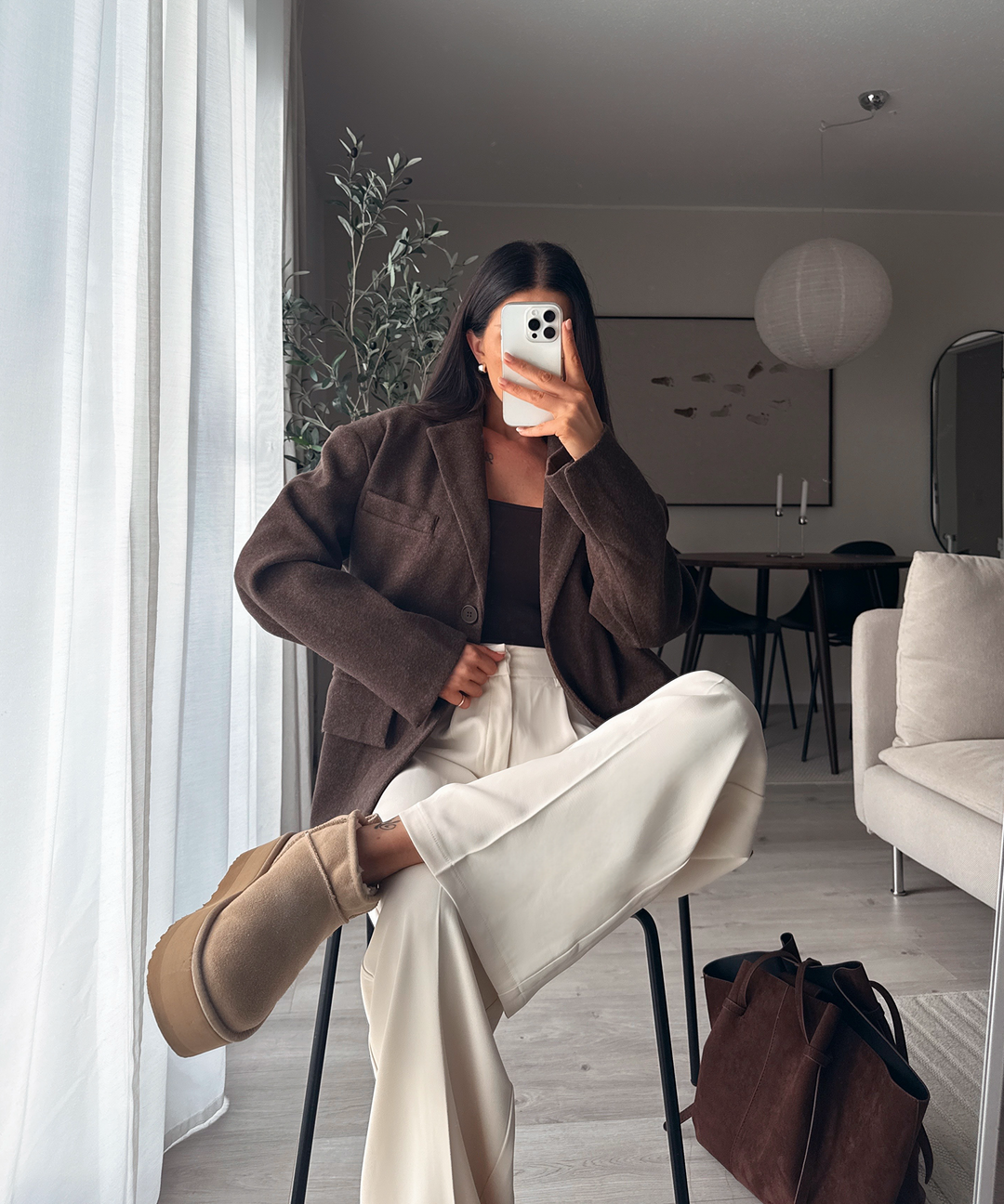 Wollfilz Look Blazer Sara Dunkelbraun Ladypolitan ♡