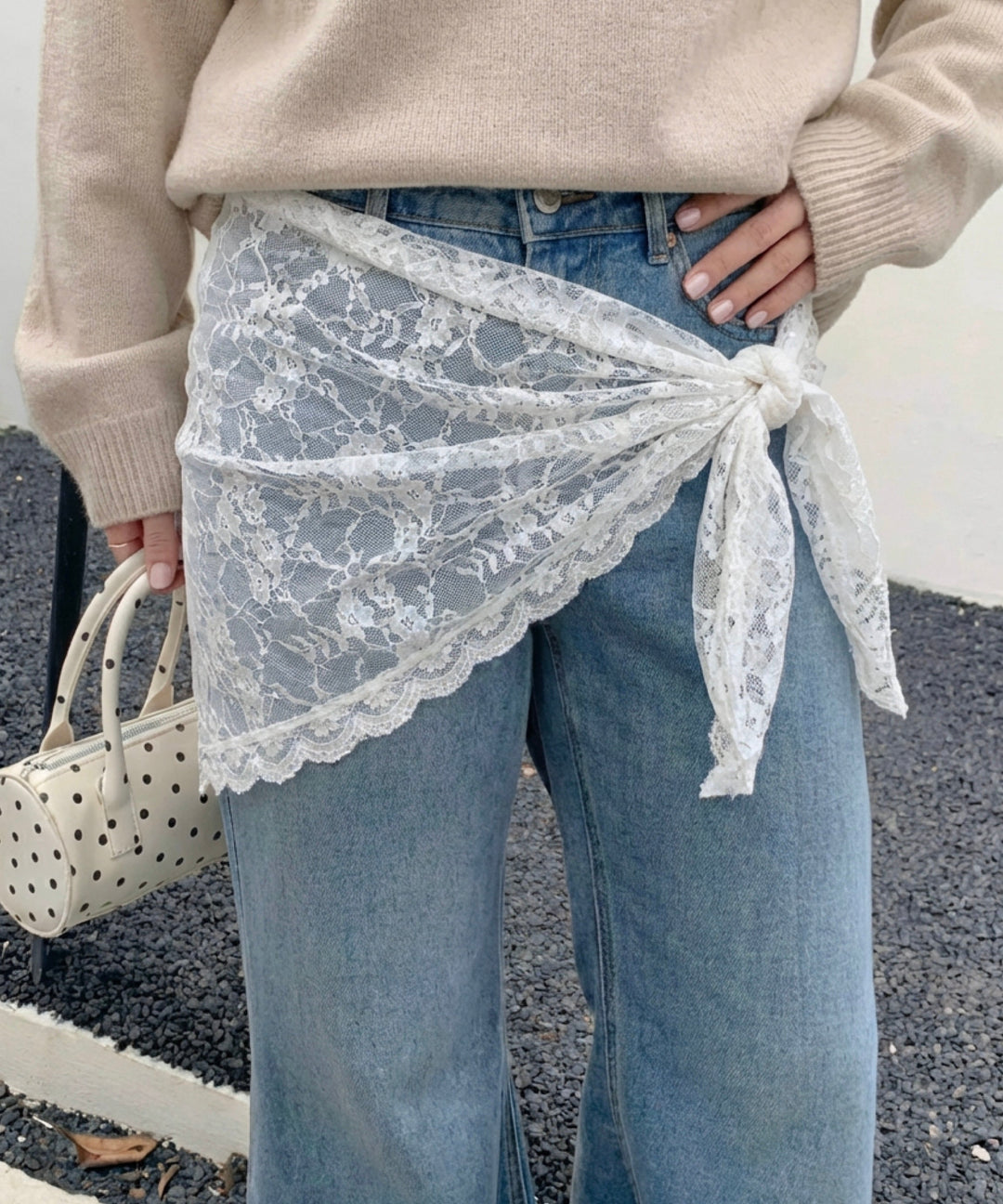 Spitzentuch Ina Weiß Ladypolitan ♡