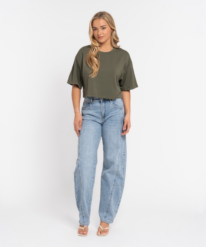 Barrel Jeans Cleonita Hellblau Ladypolitan ♡