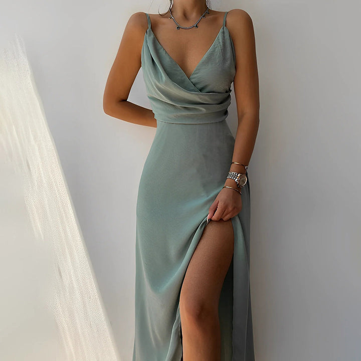 Abito Maxi Donna Tessuto Leggero Vestibilità Fluida