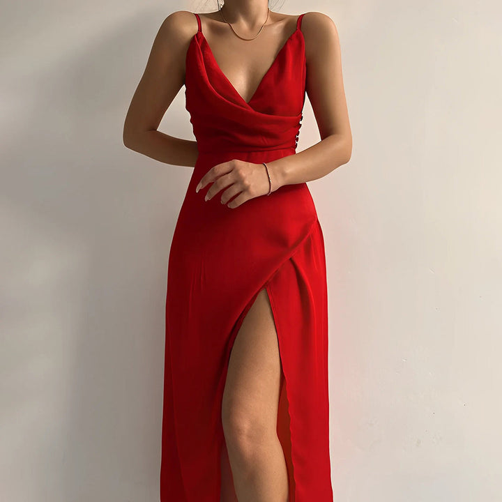 Abito Maxi Donna Tessuto Leggero Vestibilità Fluida
