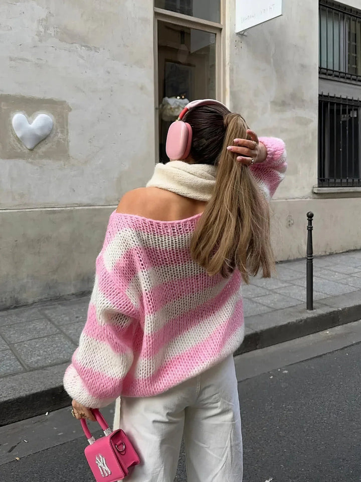 Aaliyah - Gestreepte Pullover Sweater