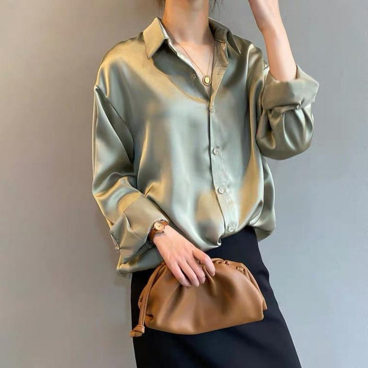 Damen Seidenbluse Klassisch