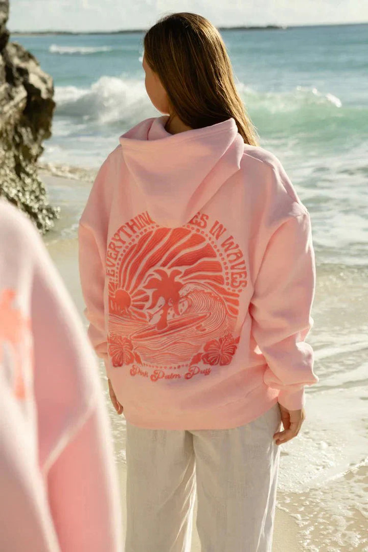 Abigail - Bestickter Hoodie mit tropischem Flair