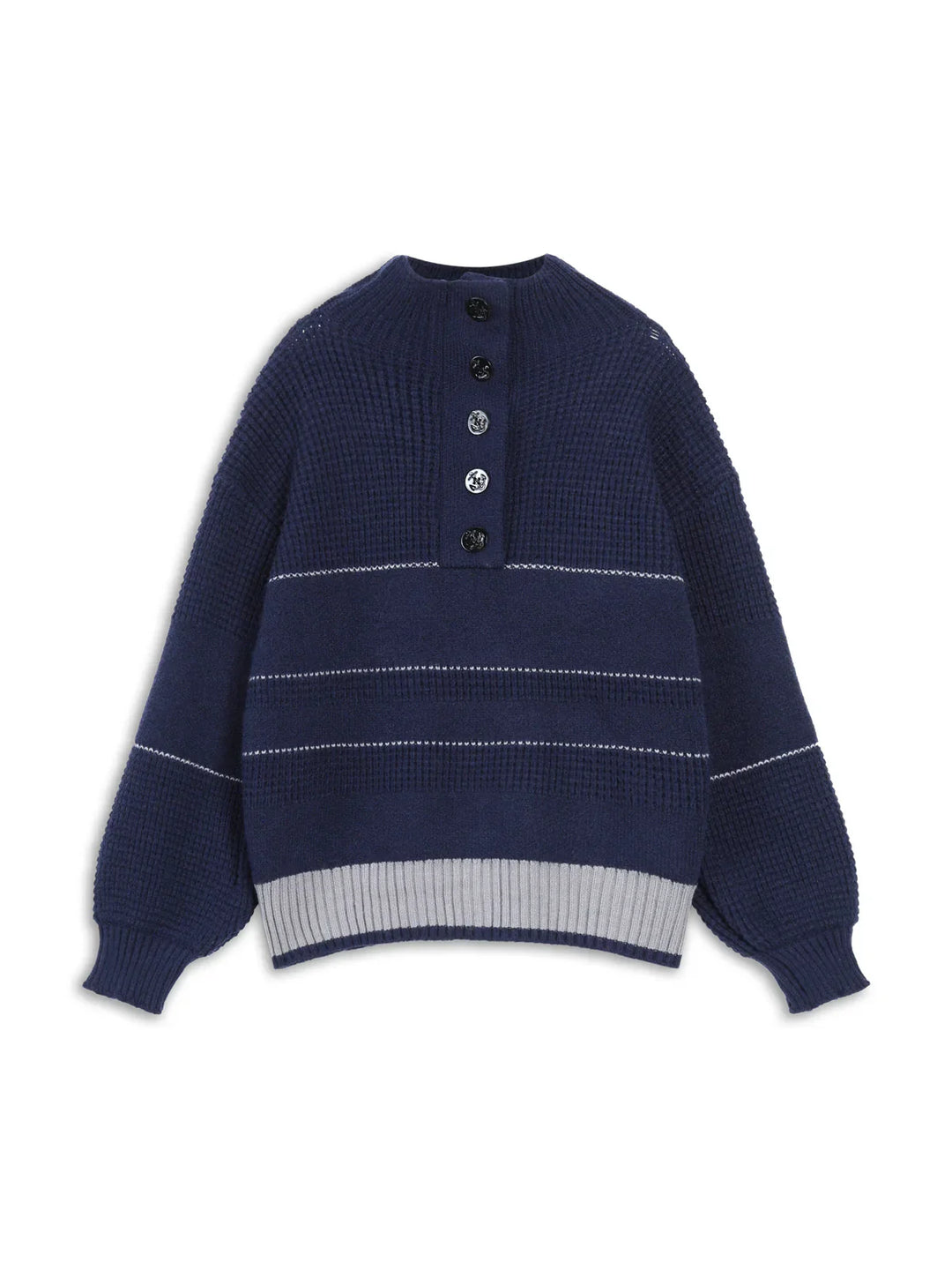 Abigail - Damen Strickpullover mit Knopfleiste