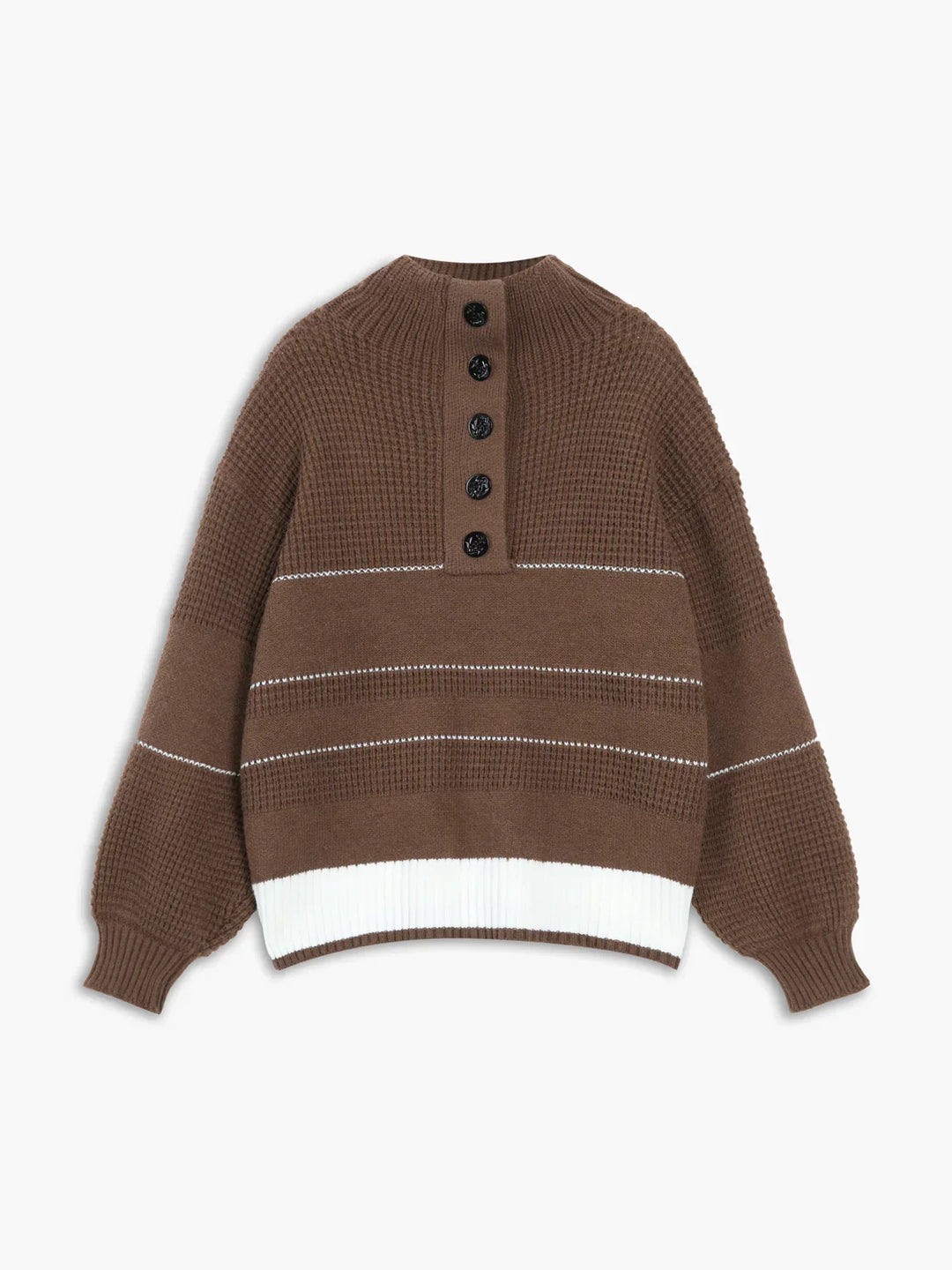 Abigail - Damen Strickpullover mit Knopfleiste