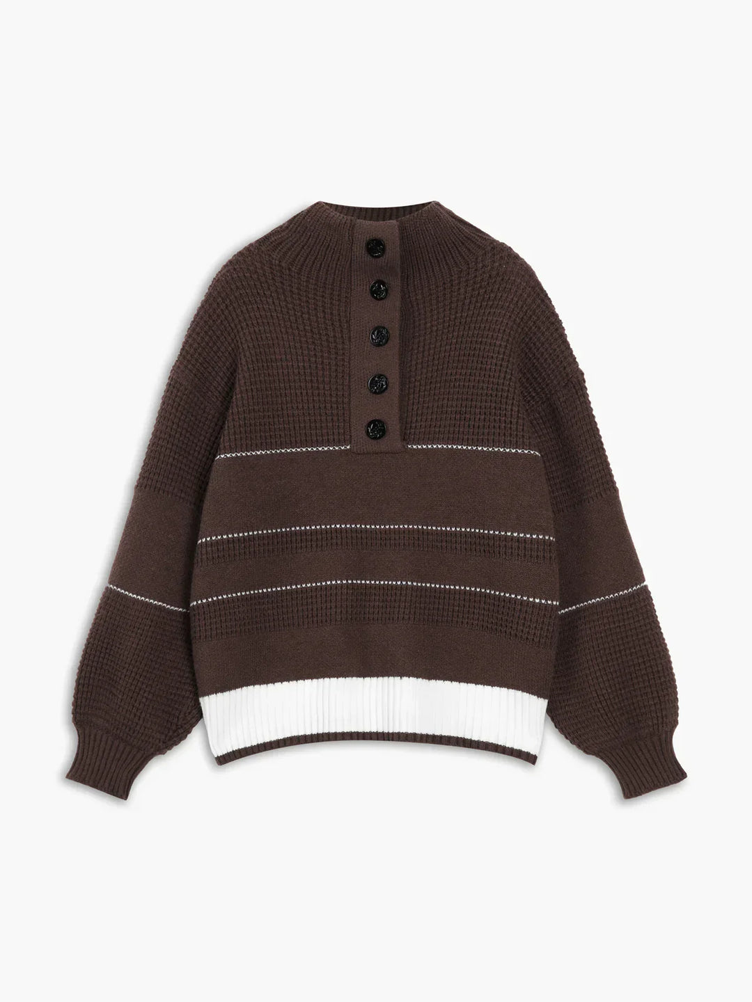 Abigail - Damen Strickpullover mit Knopfleiste