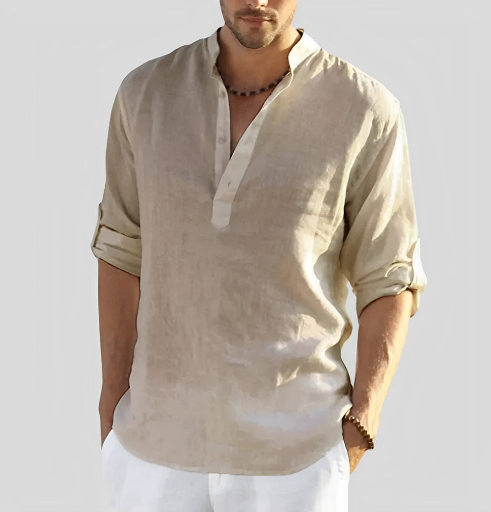 Oliver – Men's Relaxed Fit Linen Shirt - Image 5