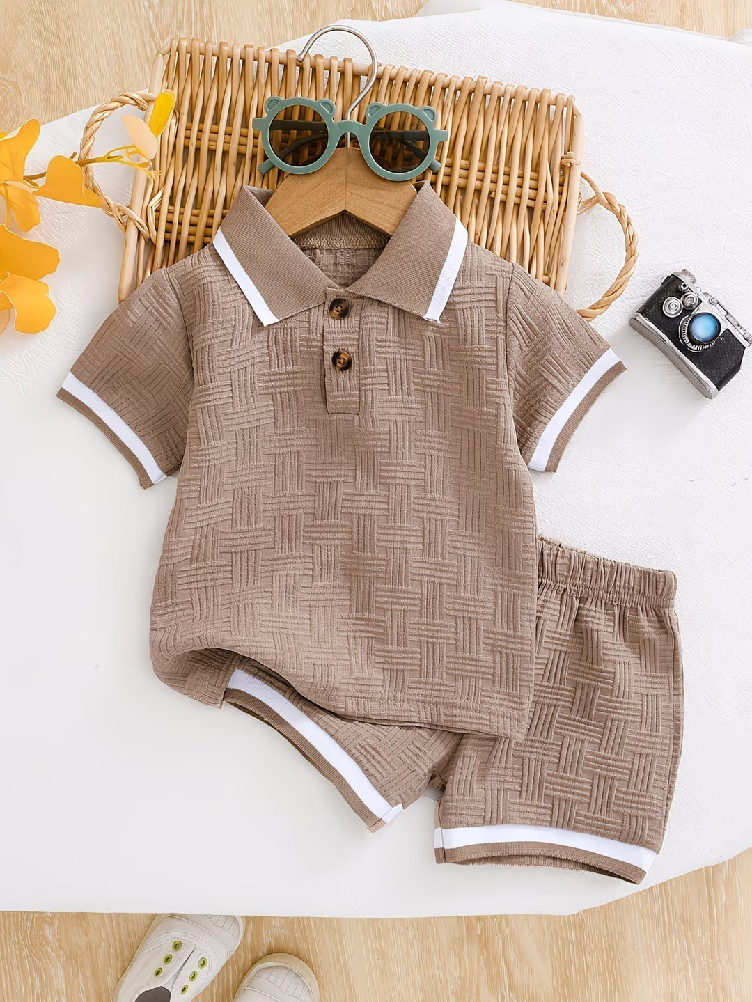 Alden | Atmungsaktives, Bequemes & Stilvolles Kinder Poloshirt und Shorts-Set 1
