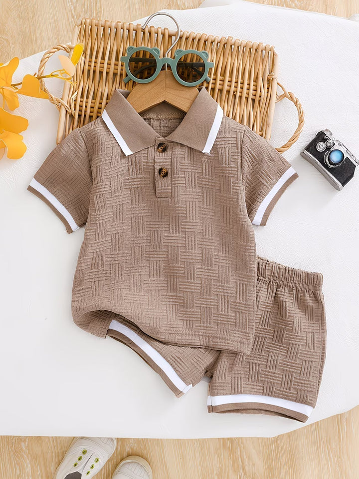 Alden | Atmungsaktives, Bequemes & Stilvolles Kinder Poloshirt und Shorts-Set 1