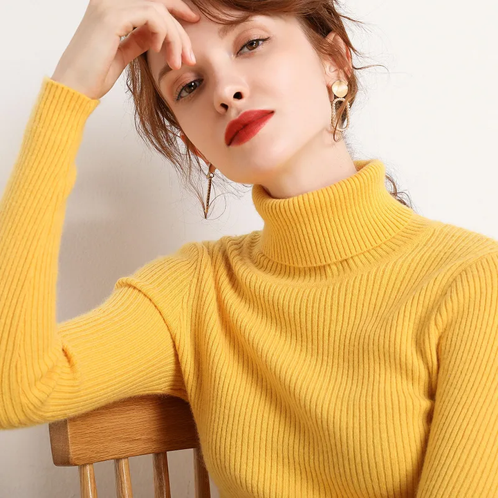Alice - Einfacher Rollkragenpullover
