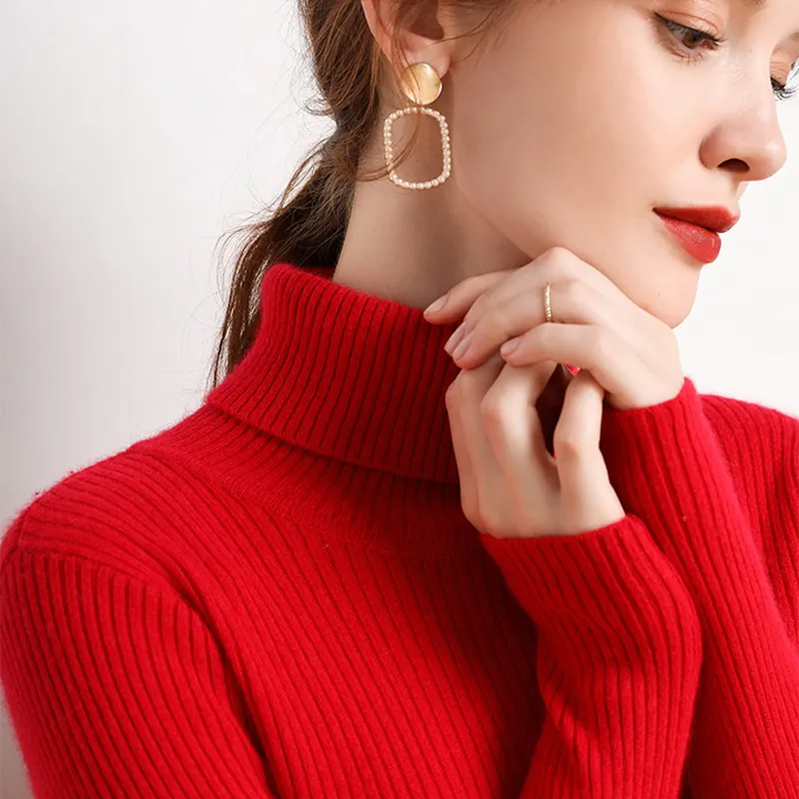 Alice - Einfacher Rollkragenpullover