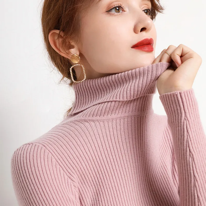 Alice - Einfacher Rollkragenpullover
