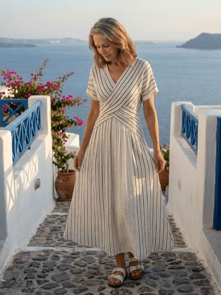 Alice | Elegantes Damen-Midikleid mit kurzen Ärmeln 1