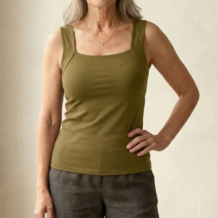 Althea | Atmungsaktives, Bequemes & Stilvolles Tanktop Damen Weiß 14
