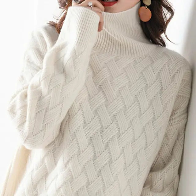 Amira - Schicker Rollkragenpullover mit Strickmuster
