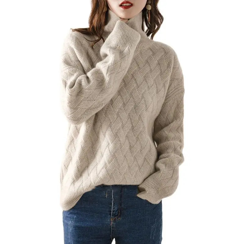Amira - Schicker Rollkragenpullover mit Strickmuster