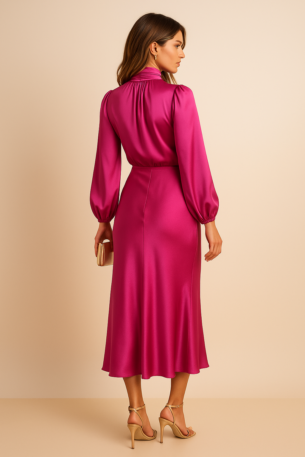 Frieda – High Waist Midi Dress - Image 8