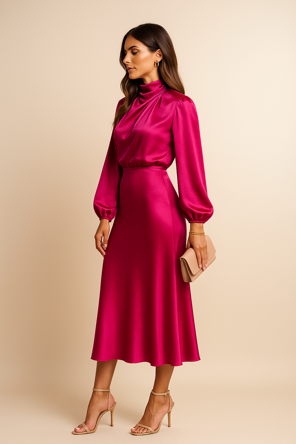 Frieda – High Waist Midi Dress - Image 18