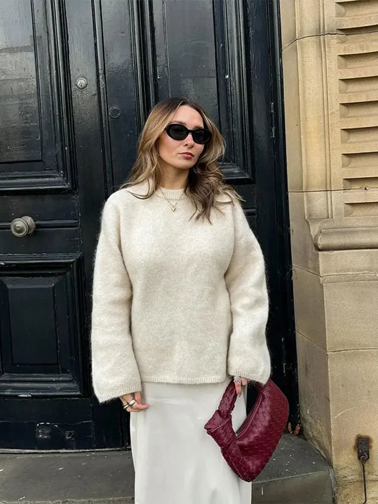 Annabelle - Langer ausgestellter Strickpullover