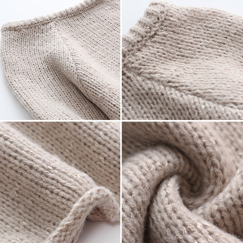 Annaliese - Gestrickter lockerer Winterpullover